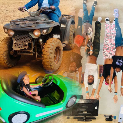 Kids Package 3: Quad Bikes, Bounce, Viewing of Upside Down School, bumper cars, from 6 - 13 years.